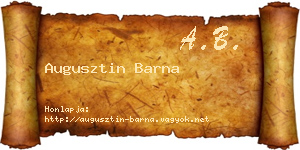 Augusztin Barna névjegykártya